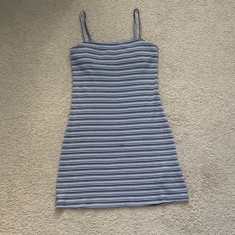Hollister Blue and White Striped Mini Dress